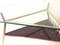 Tavolino da caffè triangolare in ottone e vetro di Gio Ponti, anni '50, Immagine 9