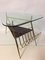 Triangular Brass and Glass Coffee Table by Gio Ponti, 1950s 4