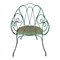 Mesa y silla de jardín de hierro retorcido, década de 1900. Juego de 2, Imagen 6