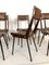 Wood and Metal Dining Chairs by Carlo Ratti, 1950s, Set of 6 3