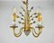 Lámpara de araña italiana de cinco brazos de Banci Firenze, años 70, Imagen 5