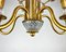 Lámpara de araña italiana de cinco brazos de Banci Firenze, años 70, Imagen 6