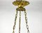 3-Arm Chandelier with Glass Shades and Brass Fitting 10