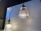 Lámparas colgantes escandinavas de vidrio y latón, años 80. Juego de 2, Imagen 4