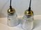 Scandinavian Pendant Lamps in Glass and Brass, 1980s, Set of 2, Image 7