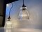 Lámparas colgantes escandinavas de vidrio y latón, años 80. Juego de 2, Imagen 8