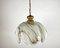 Pendant in Textured Glass and Wood 3