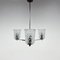 Vintage Chrome & Glass Chandelier, 1970s 7