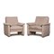 Hukla Stoff Sessel in Beige, 2er Set 1