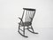 Black Wooden Model Iw3 Rocking Chair attributed to Illum Wikkelso for Niels Eilersen, Denmark, 1958, Image 6