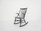 Black Wooden Model Iw3 Rocking Chair attributed to Illum Wikkelso for Niels Eilersen, Denmark, 1958 1