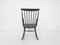Black Wooden Model Iw3 Rocking Chair attributed to Illum Wikkelso for Niels Eilersen, Denmark, 1958 7