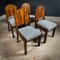 Art Deco Mid-Century Dining Room Chairs, Set of 4 2