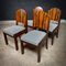 Art Deco Mid-Century Dining Room Chairs, Set of 4 1