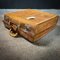 Vintage Cognac Color Leather Suitcase, Image 5