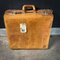 Vintage Cognac Color Leather Suitcase, Image 1