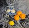 Maya Kopitzeva, Stillleben mit Zitrone und Orangen, Öl, 1990er 2