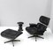 Black Collection Edition Lounge Chair & Ottoman & C Stool by Charles & Ray Eames for Vitra, 2004, Set of 3 1