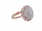 18 Karat Rose and White Gold Ring with Diamonds, Image 2