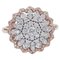 18 Karat Rose and White Gold Ring with Diamonds 1