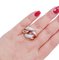 18 Karat Rose and White Gold Ring with Diamonds 5