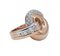 18 Karat Rose and White Gold Ring with Diamonds, 1970s 2