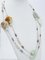 Rose Gold and Silver Retrò Necklace with Jade & Pearls, 1950s 3