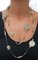 Collar Retrò de oro rosa y plata con jade y perlas, años 50, Imagen 5