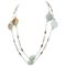 Rose Gold and Silver Retrò Necklace with Jade & Pearls, 1950s 1