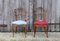 Vintage French Wooden Dining Chairs, 1930s, Set of 4, Image 7