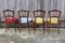 Vintage French Wooden Dining Chairs, 1930s, Set of 4, Image 4