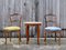 Vintage French Wooden Dining Chairs, 1930s, Set of 4, Image 8