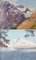 Artista sconosciuto, Paesaggi di montagna, Dipinti ad olio su cartoncino, set di 2, Immagine 1