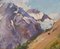 Unknown Artist, Peintures à l'Huile sur Carte, Paysages de Montagne, Set de 2 2