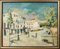 Impressionistischer Künstler, Stadtszene, Mitte des 20. Jahrhunderts, Öl auf Leinwand 2