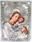 Ikone Madonna mit Kind und silberner Riza, 1800 1