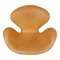 Swan Chair in Patinated Natural Leather by Arne Jacobsen for Fritz Hansen, 1970s, Image 5