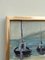 Barcos en el mar, años 50, óleo a bordo, con marco, Imagen 4