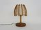 Nachttischlampe Louis Sognot aus Rattan, 1950er 1