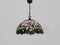 Tiffany Suspension in Glass Paste with Floral Decoration 4