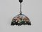 Tiffany Suspension in Glass Paste with Floral Decoration 3