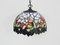 Tiffany Suspension in Glass Paste with Floral Decoration 7