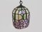 Tiffany Suspension in Glass Paste with Floral Decoration, Image 6