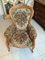 Vintage Brocade Beige Armchair, Image 2