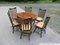 Country House Brown Table and Chairs, Set of 5 1