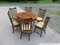 Country House Brown Table and Chairs, Set of 5, Image 1