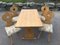 Rustic Natural Wood Table & Chairs, Set of 5 1