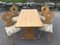 Rustic Natural Wood Table & Chairs, Set of 5, Image 1