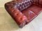 Sofá vintage de cuero en color sangre, Imagen 7