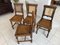 Vintage Brown Wooden Dining Chair 1